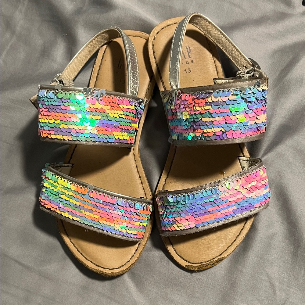 GAP Kids Multicolor Sequin Strap Sandals